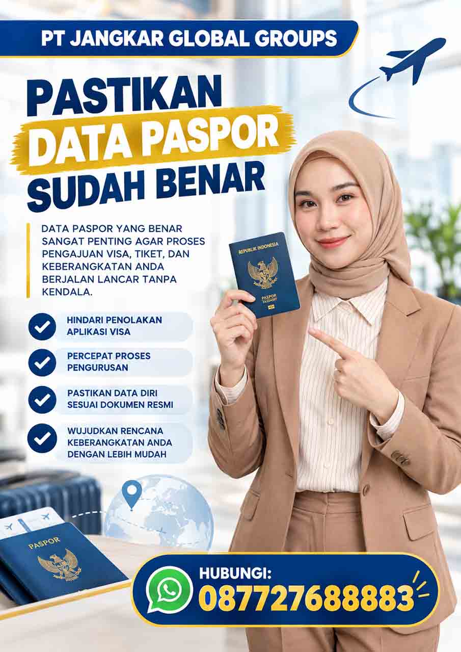 Pastikan Data Paspor Sudah Benar