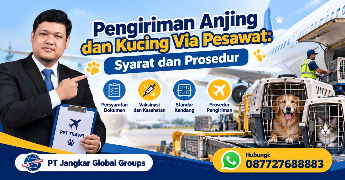 Pengiriman Anjing dan Kucing Via Pesawat Syarat dan Prosedur