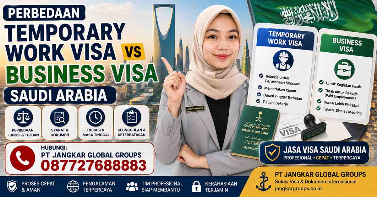 Perbedaan Temporary Work Visa dan Business Visa Saudi Arabia