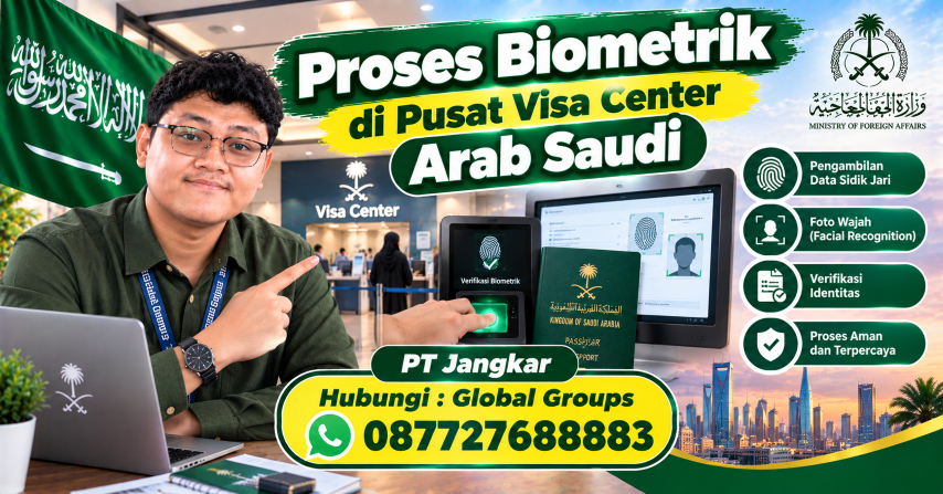 Proses Biometrik di Pusat Visa Center Arab Saudi