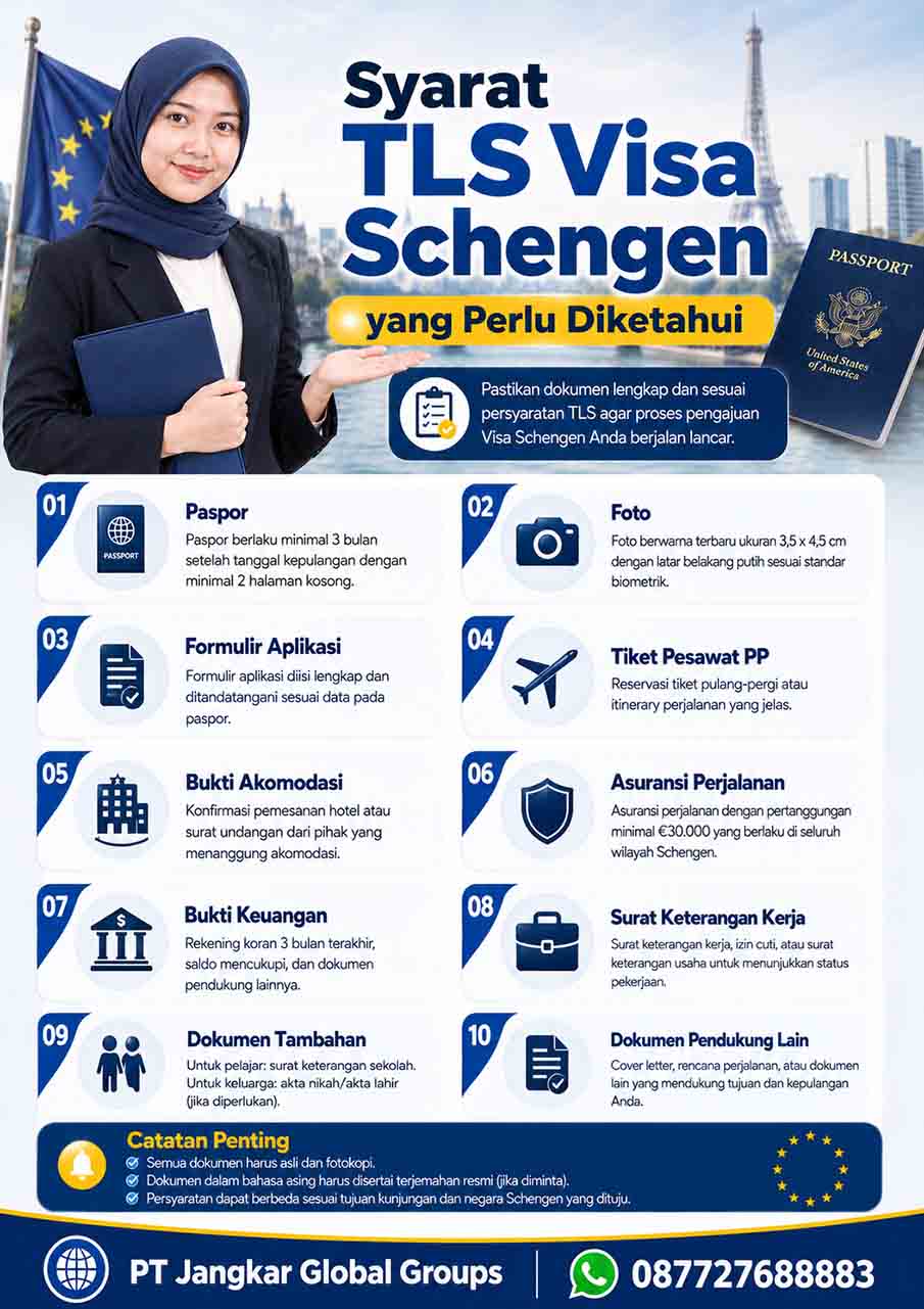 Syarat TLS Visa Schengen yang Perlu Diketahui