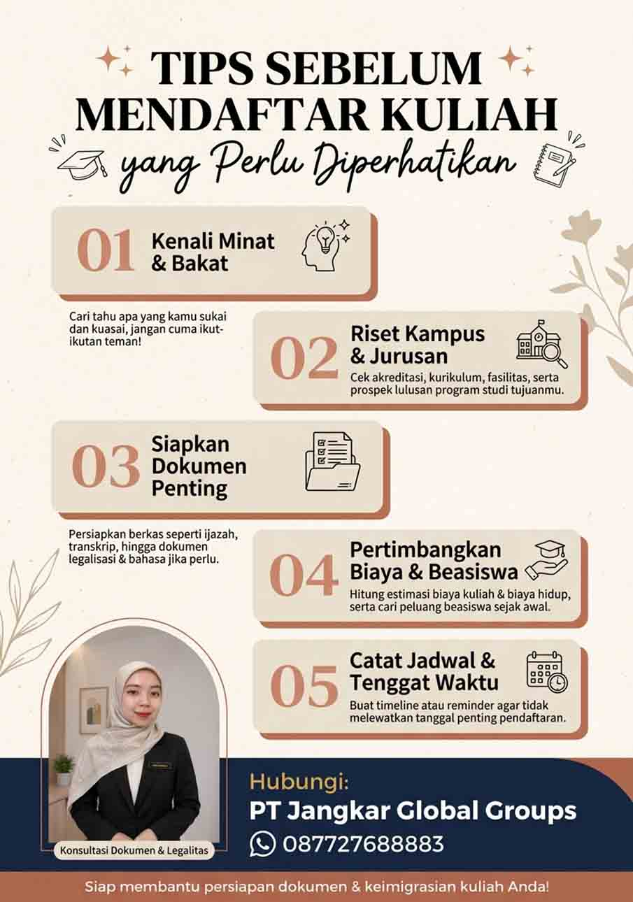 Tips Sebelum Mendaftar Kuliah yang Perlu Diperhatikan Tips Sebelum Mendaftar Kuliah yang Perlu Diperhatikan