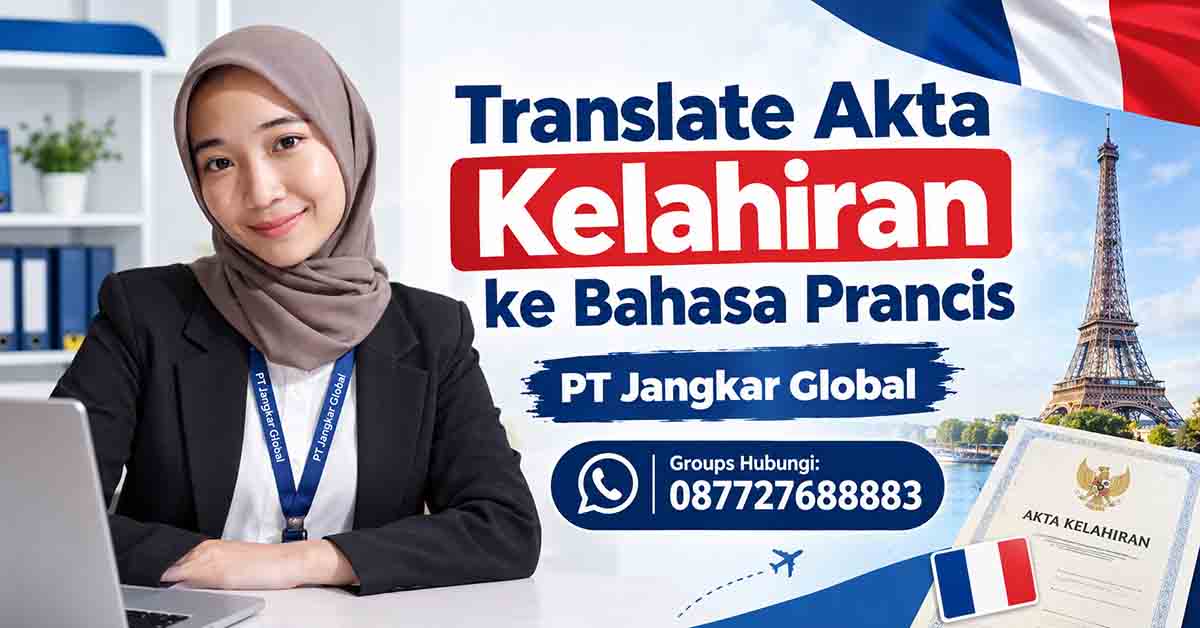 Translate Akta Kelahiran ke Bahasa Prancis