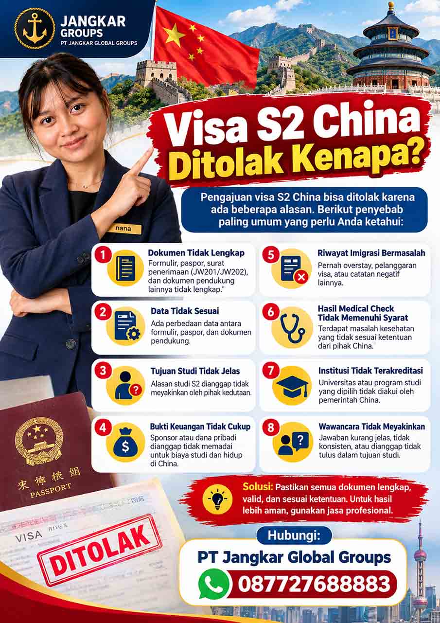 Visa S2 China Ditolak Kenapa Visa S2 China Ditolak Kenapa
