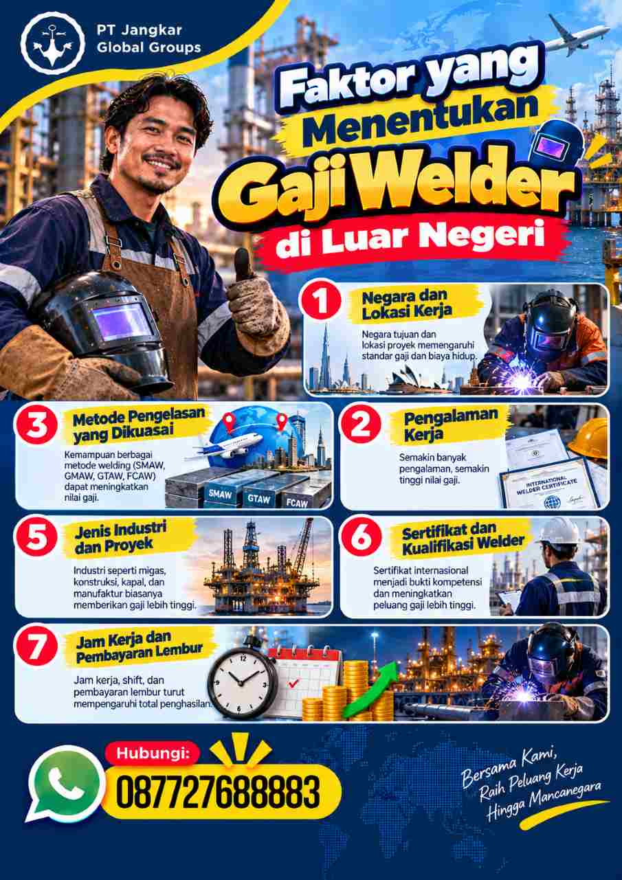 7 Faktor Penentu Gaji Welder Luar Negeri