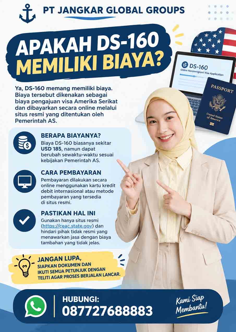 APAKAH DS-160 MEMILIKI BIAYA?