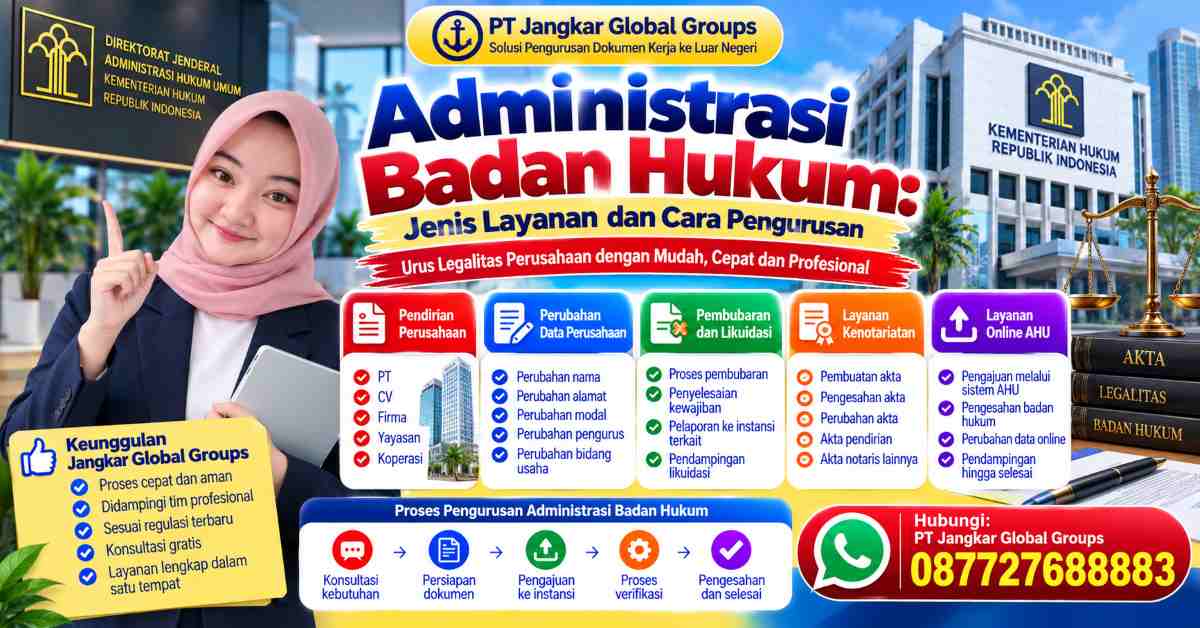 Administrasi Badan Hukum Jenis Layanan dan Cara Pengurusan