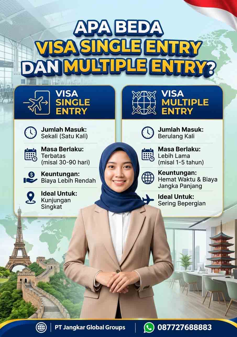 Apa Beda Visa Single Entry dan Multiple Entry