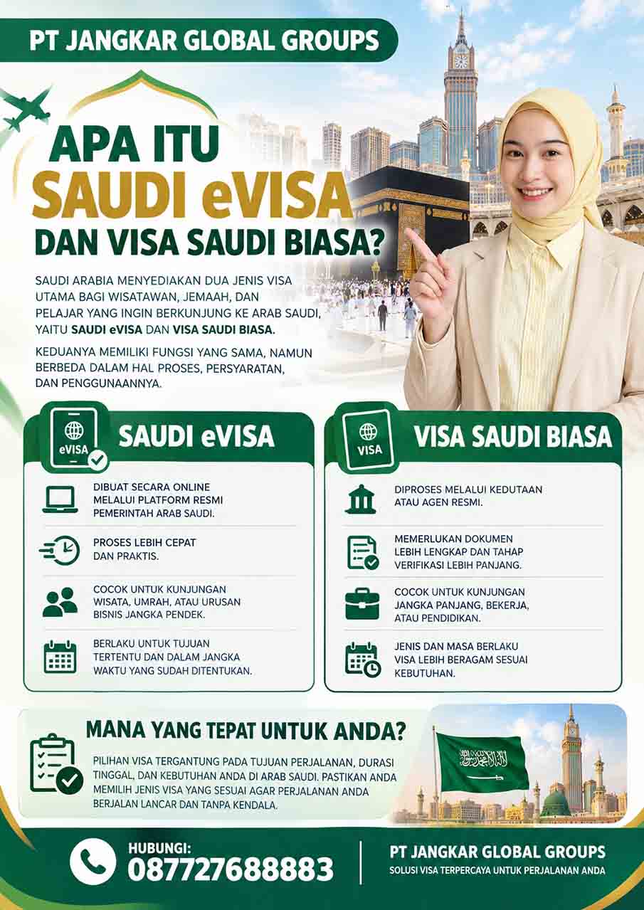 Apa Itu Saudi eVisa dan Visa Saudi Biasa?