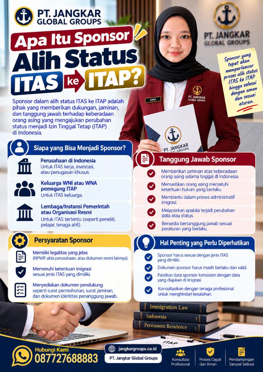 Apa Itu Sponsor Alih Status ITAS ke ITAP? Apa Itu Sponsor Alih Status ITAS ke ITAP?