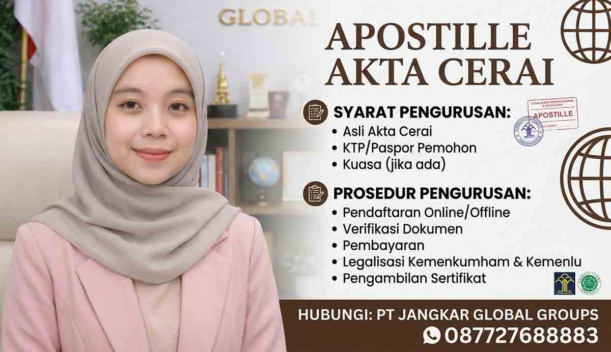 Apostille Akta Cerai Syarat dan Prosedur Pengurusan