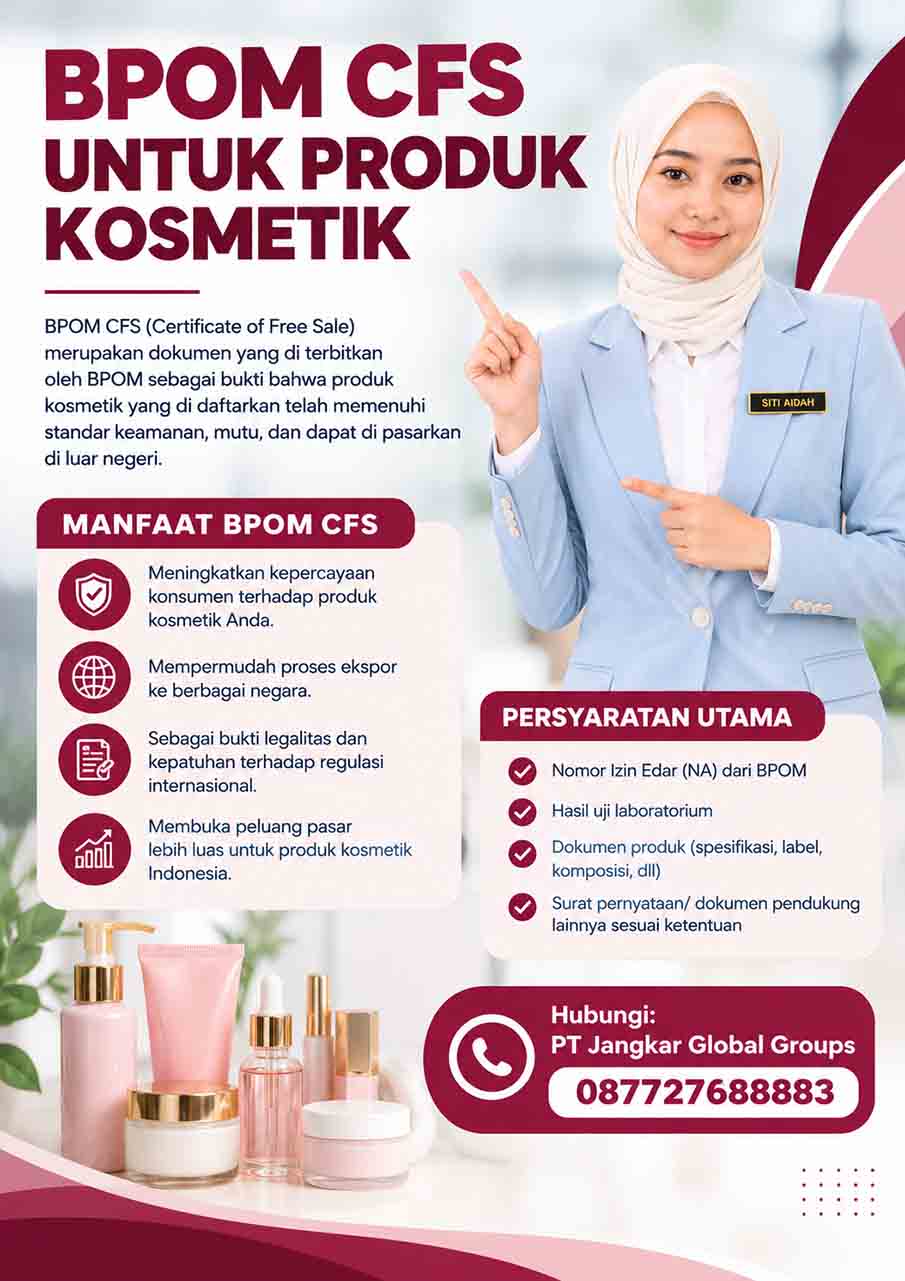 BPOM CFS untuk Produk Kosmetik