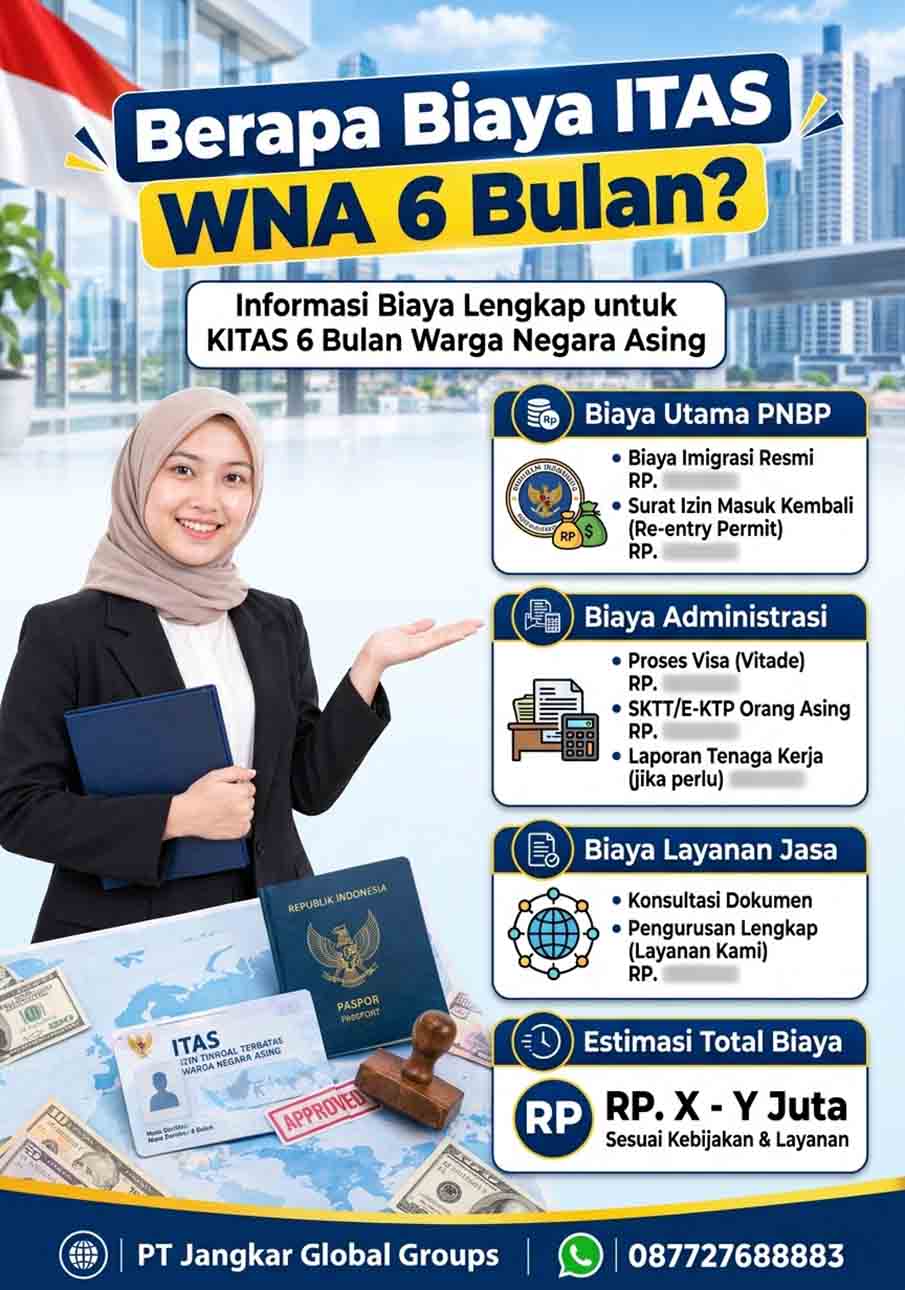Berapa Biaya ITAS WNA 6 Bulan