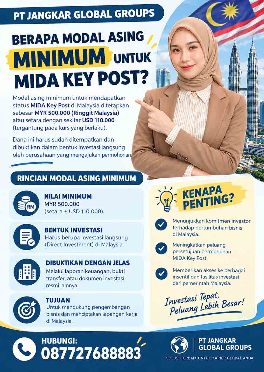 Berapa Modal Asing Minimum untuk MIDA Key Post?