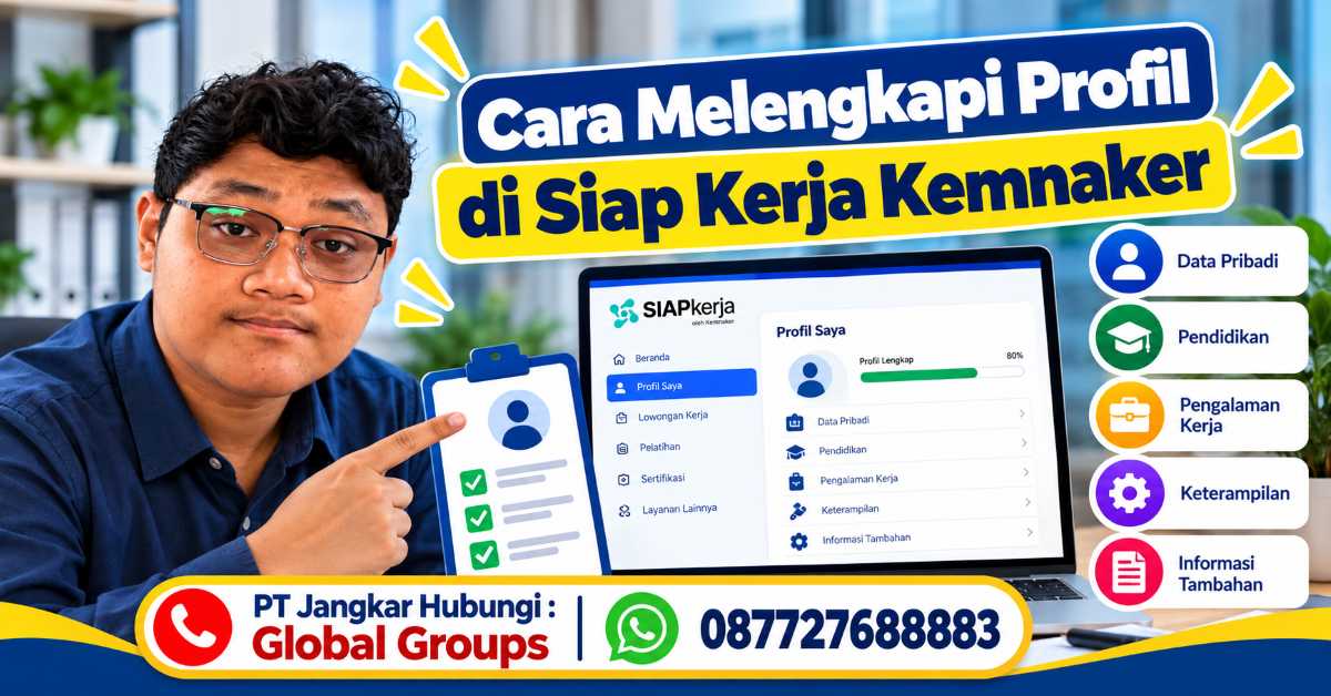 Cara Melengkapi Profil di Siap Kerja Kemnaker