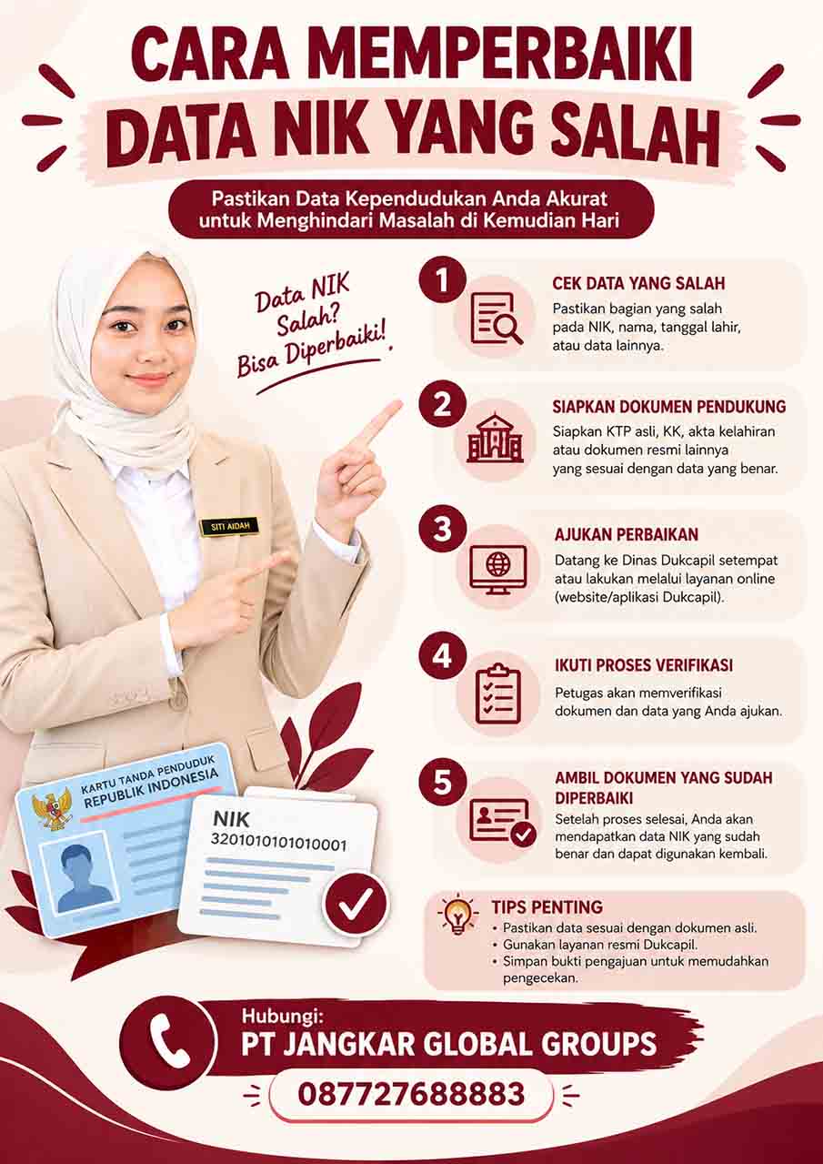 Cara Memperbaiki Data NIK yang Salah