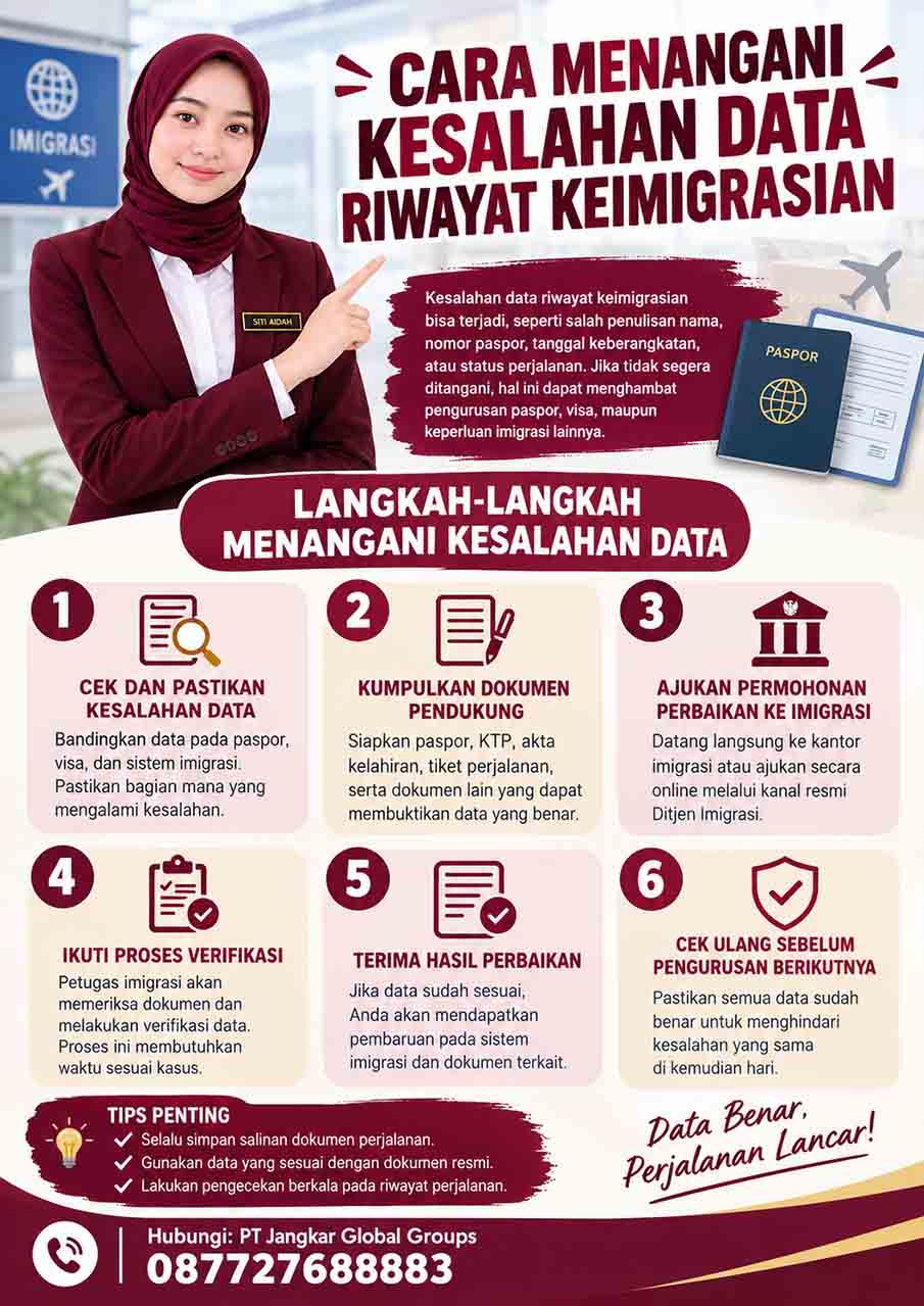 Cara Menangani Kesalahan Data Riwayat Keimigrasian