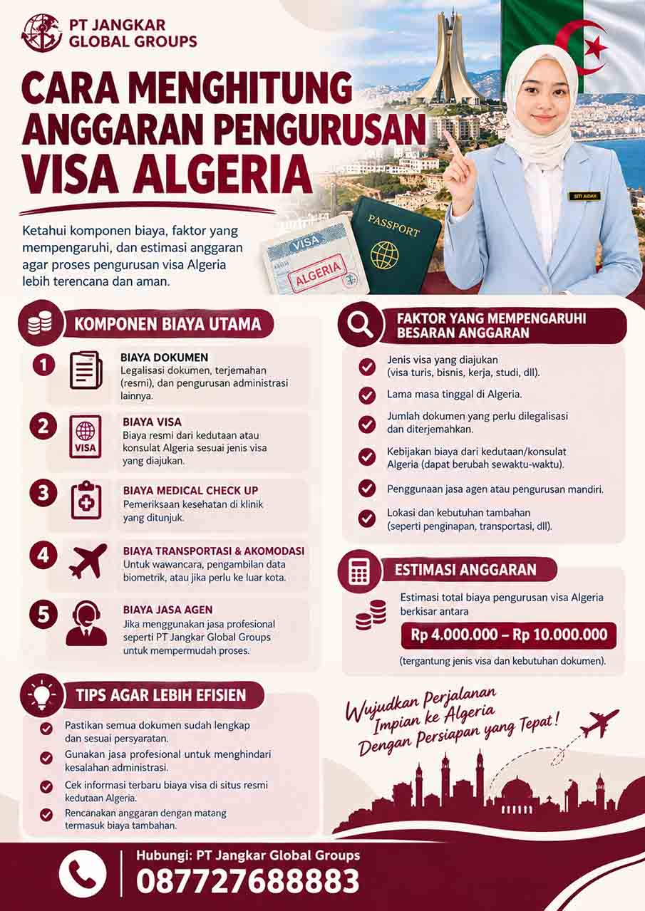 Cara Menghitung Anggaran Pengurusan Visa Algeria Cara Menghitung Anggaran Pengurusan Visa Algeria