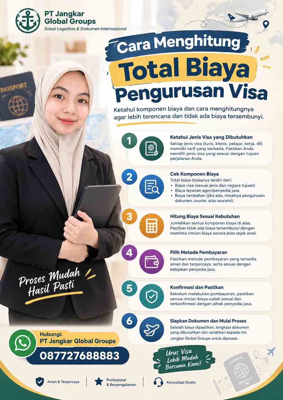 Cara Menghitung Total Biaya Pengurusan Visa Cara Menghitung Total Biaya Pengurusan Visa