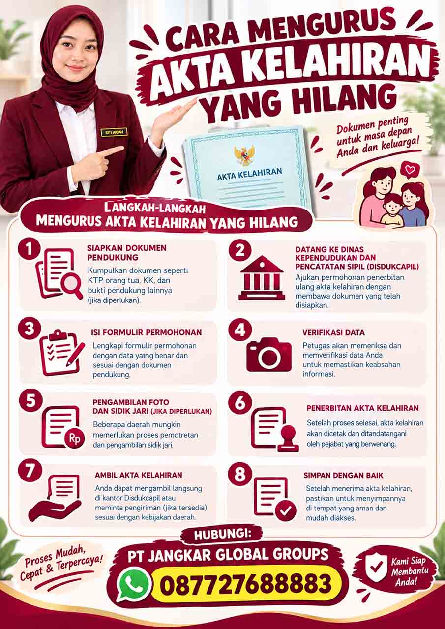 Cara Mengurus Akta Kelahiran yang Hilang