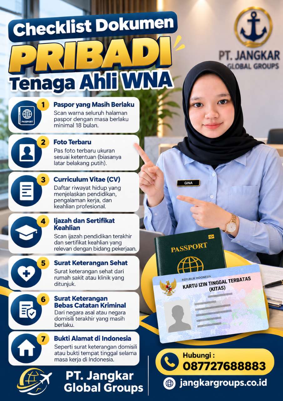Checklist Dokumen Pribadi Tenaga Ahli WNA Checklist Dokumen Pribadi Tenaga Ahli WNA