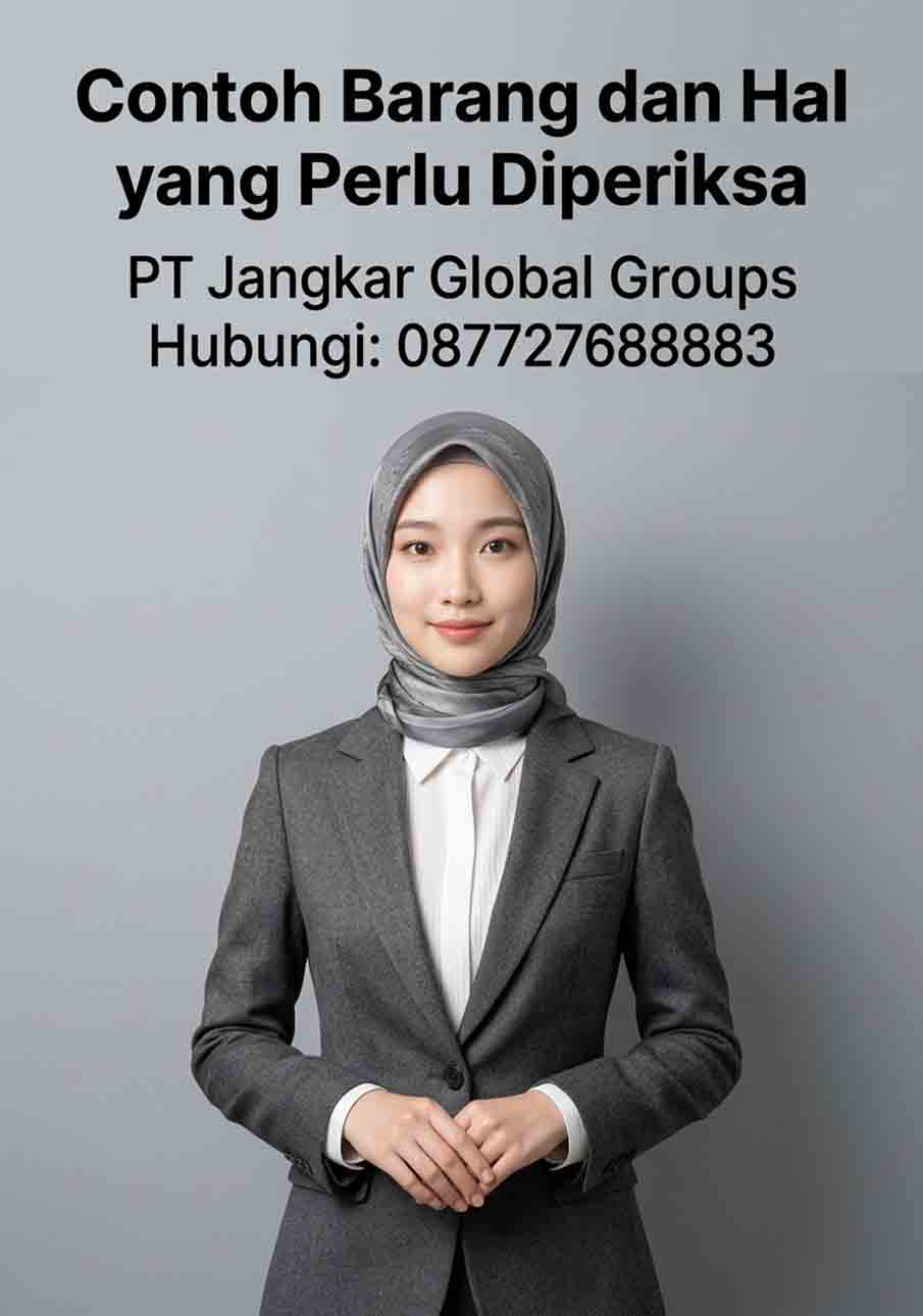 Contoh Barang dan Hal yang Perlu Diperiksa