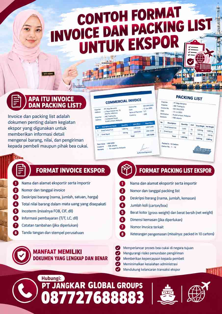 Contoh Format Invoice dan Packing List untuk Ekspor