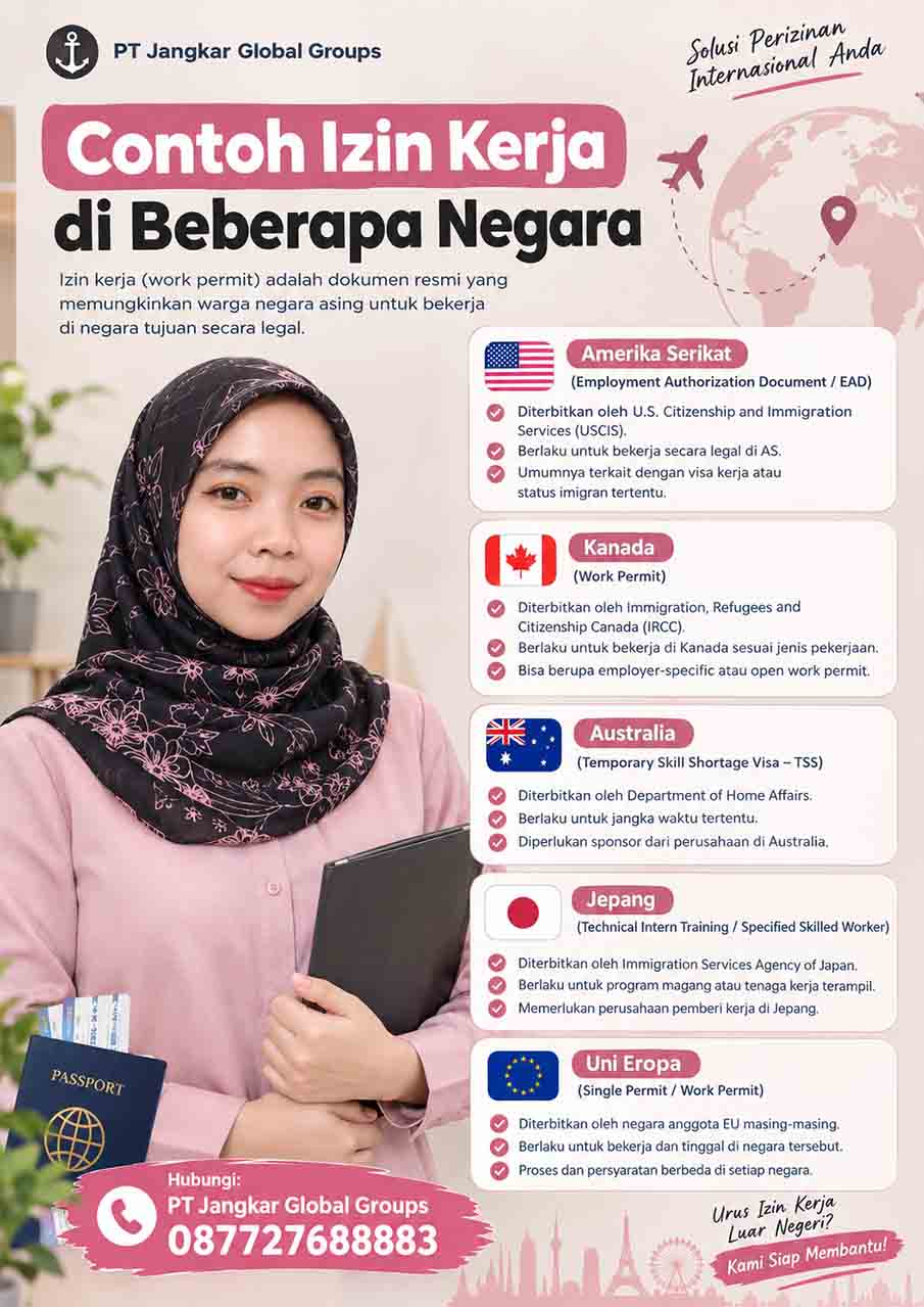 Contoh Izin Kerja di Beberapa Negara Contoh Izin Kerja di Beberapa Negara