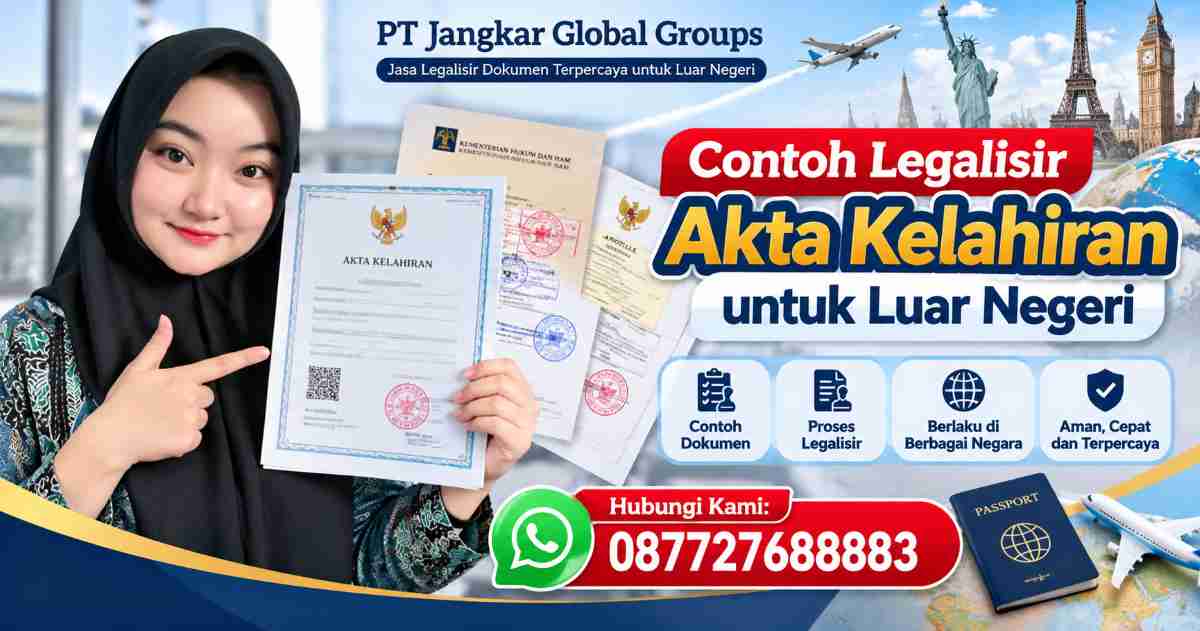Contoh Legalisir Akta Kelahiran untuk Luar Negeri