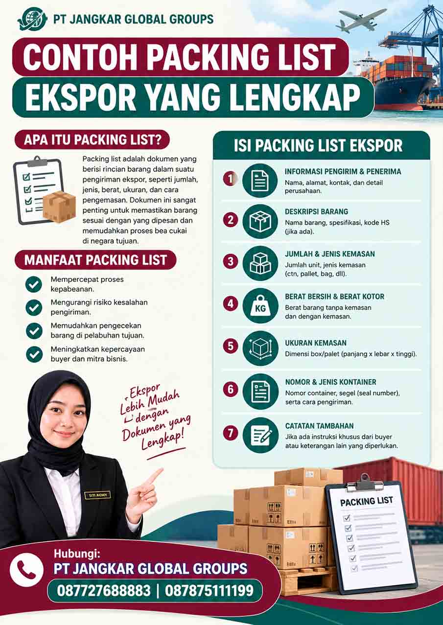 Contoh Packing List Ekspor yang Lengkap