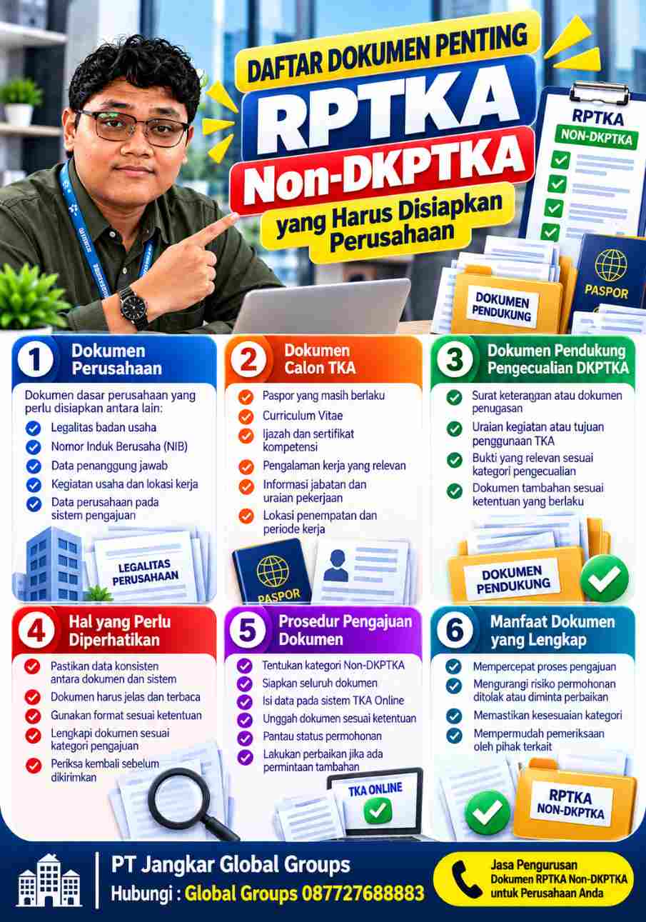 Daftar Dokumen Penting RPTKA Non-DKPTKA yang Harus Disiapkan Perusahaan