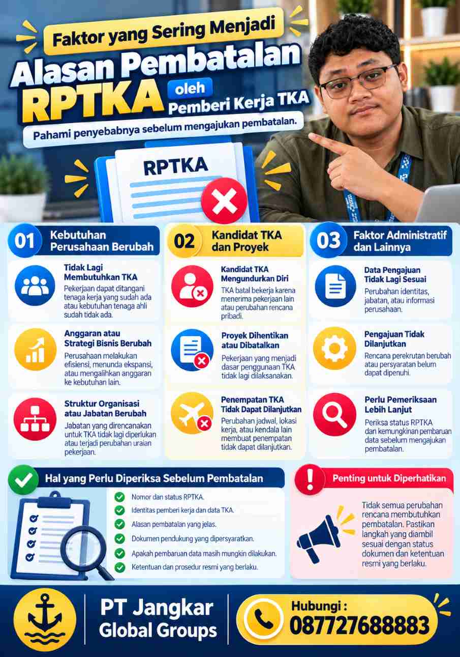 Faktor yang Sering Menjadi Alasan Pembatalan RPTKA oleh Pemberi Kerja TKA