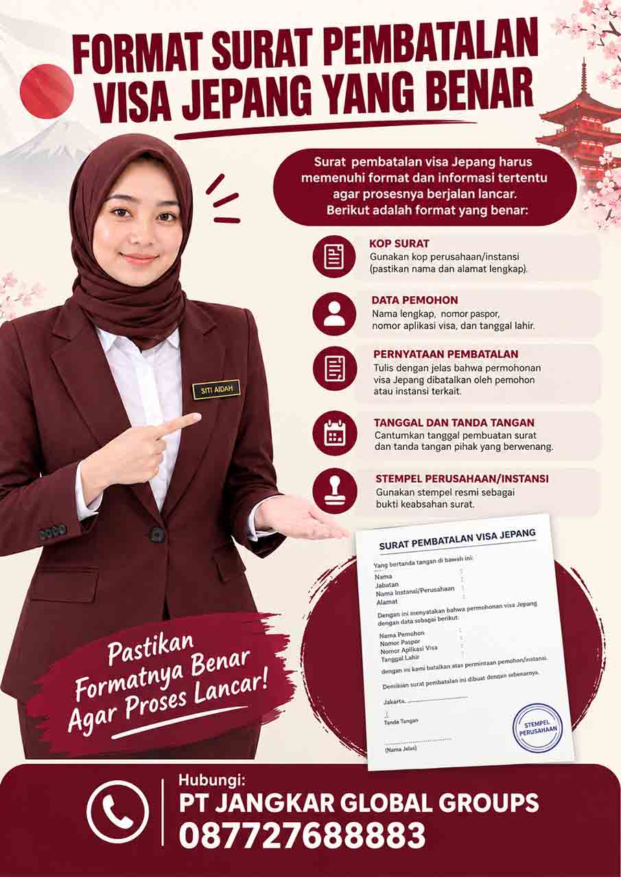 Format Surat Pembatalan Visa Jepang yang Benar