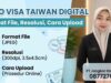 Foto Visa Taiwan Digital Format File, Resolusi, Cara Upload