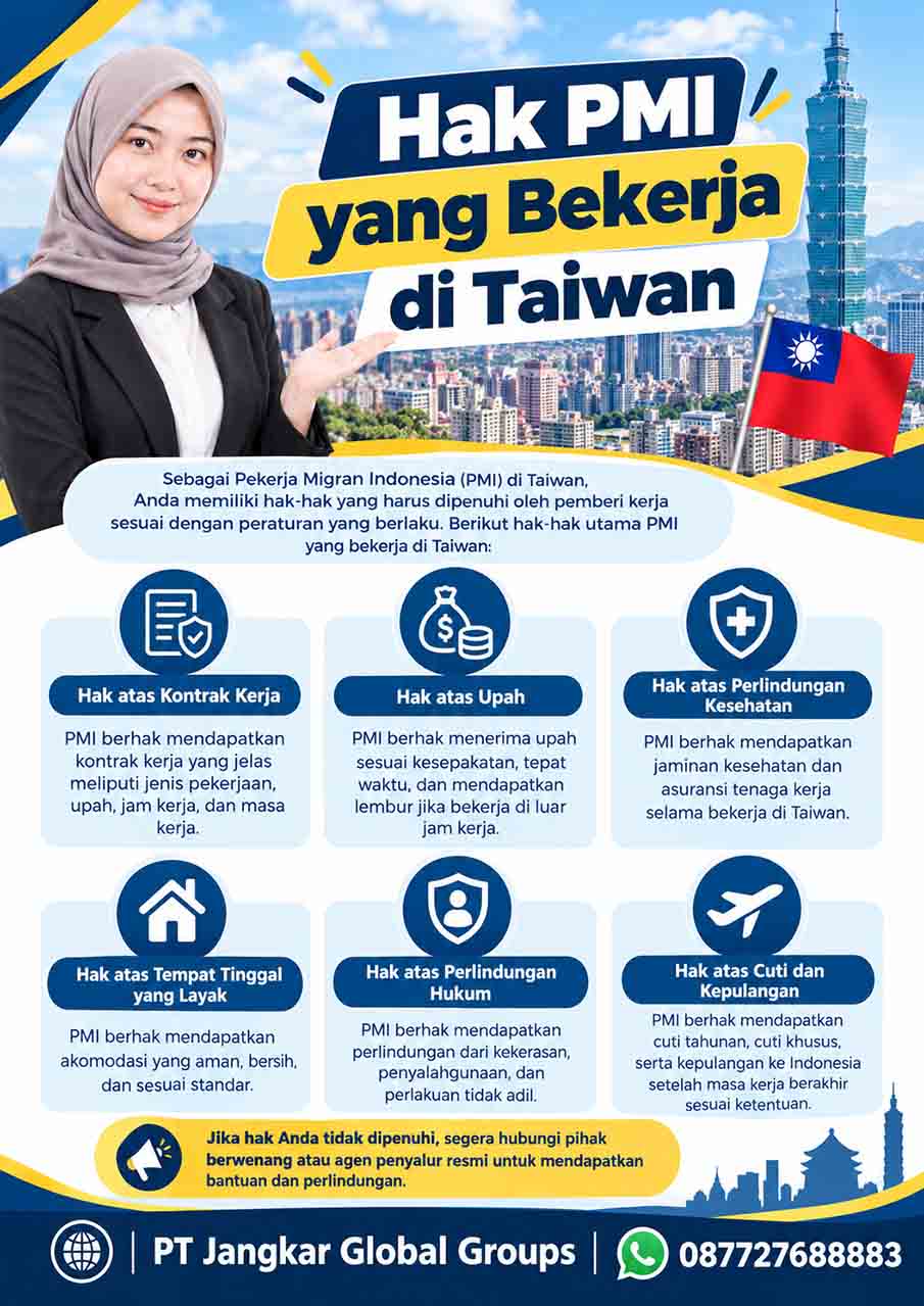 Hak PMI yang Bekerja di Taiwan
