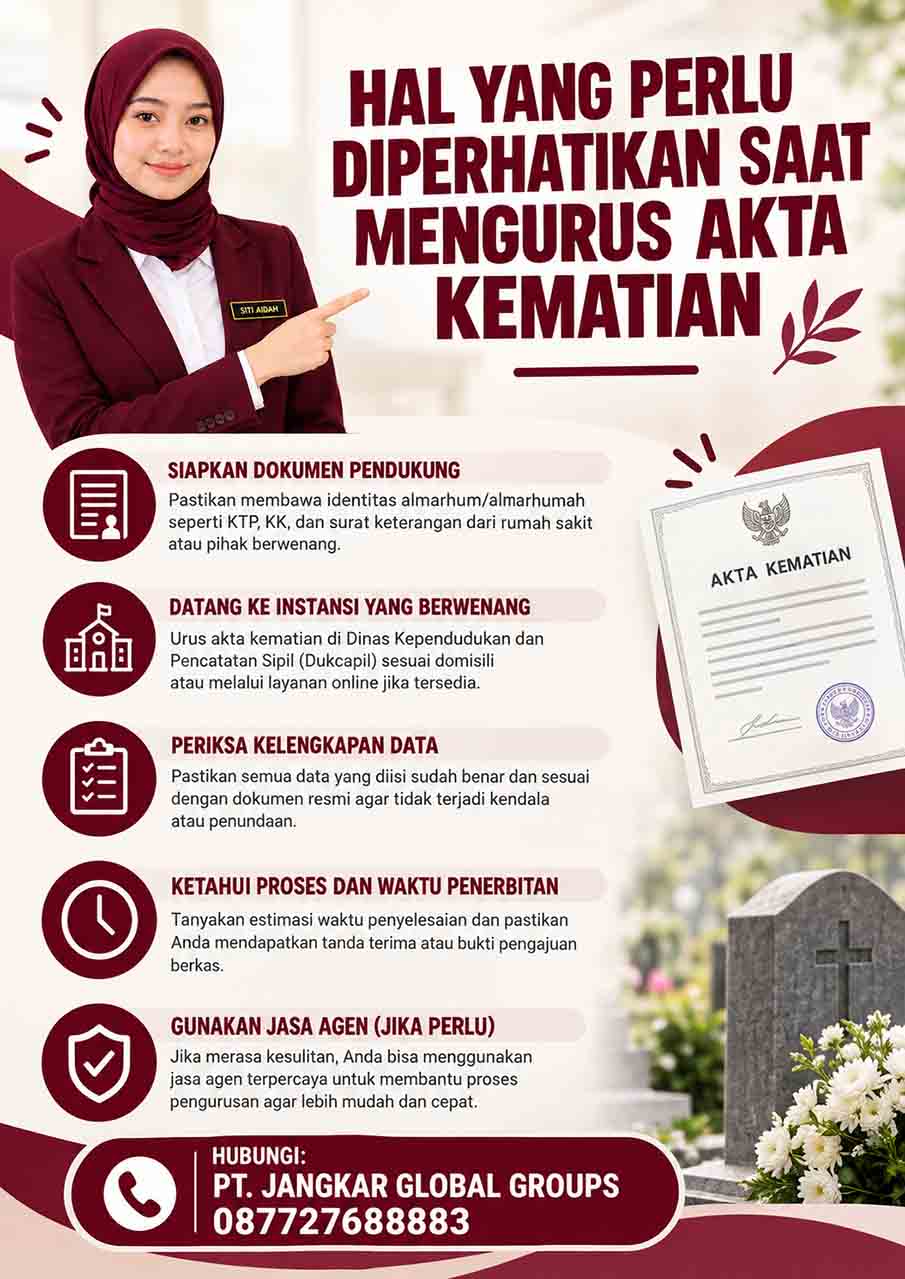 Hal yang Perlu Diperhatikan Saat Mengurus Akta Kematian