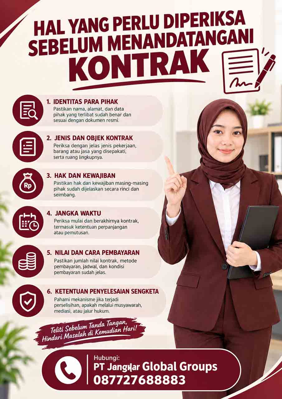 Hal yang Perlu Diperiksa Sebelum Menandatangani Kontrak