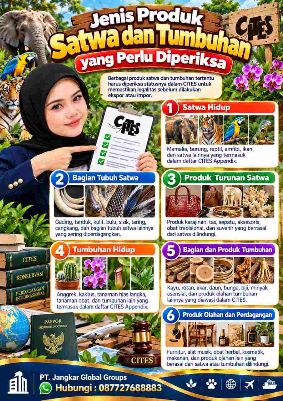 Infografis CITES Satwa dan Tumbuhan