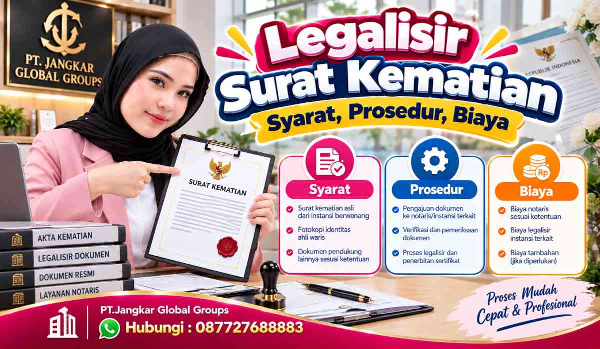 Infografis Legalisir Surat Kematian