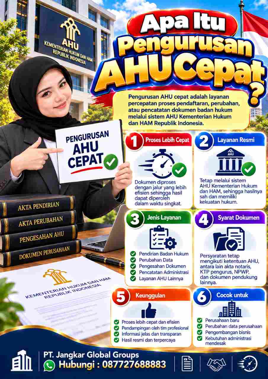 Infografis Pengurusan AHU Cepat