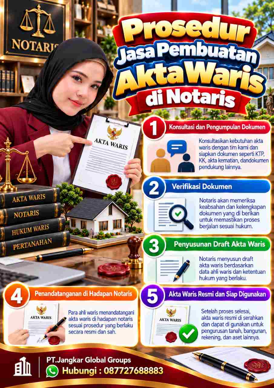 Infografis Prosedur Akta Waris di Notaris