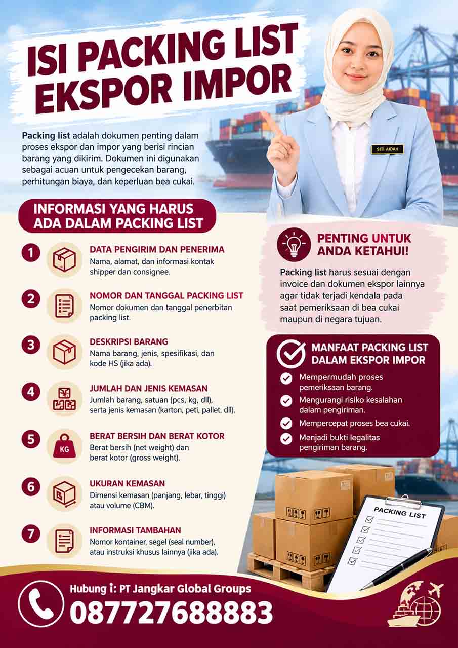Isi Packing List Ekspor Impor