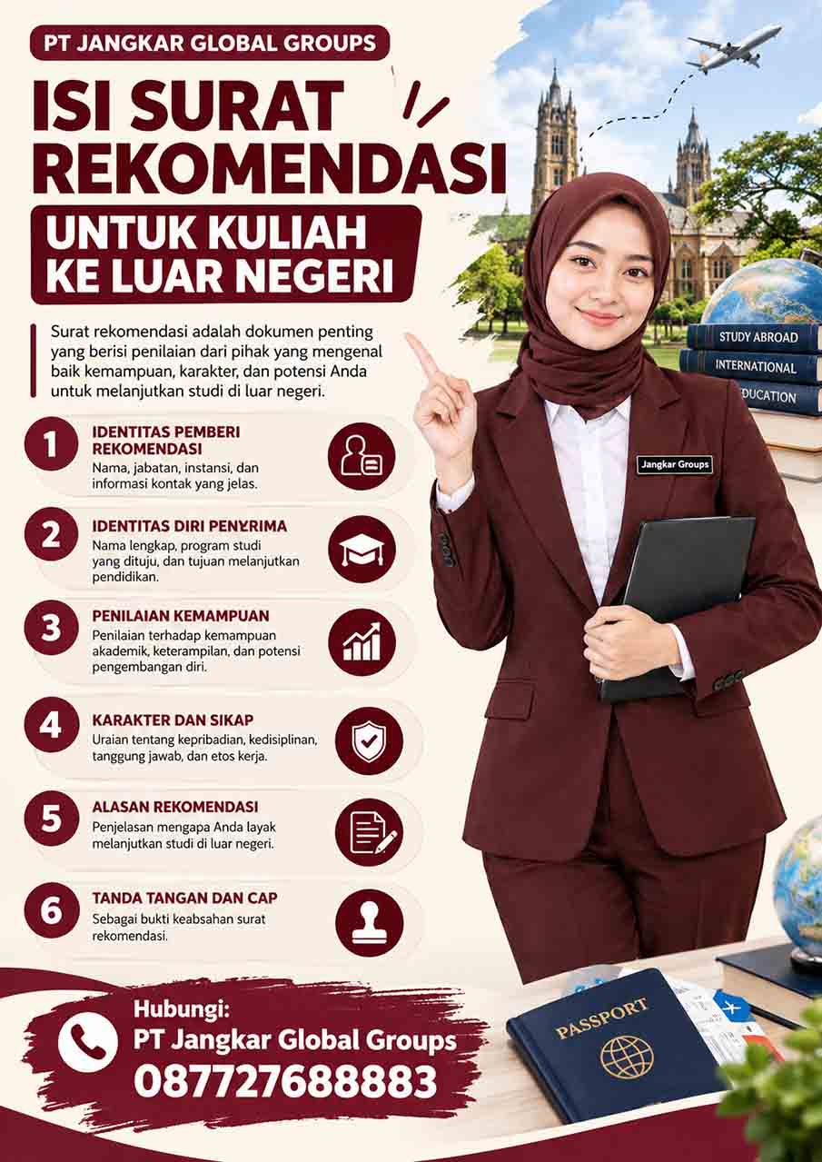 Isi Surat Rekomendasi untuk Kuliah ke Luar Negeri