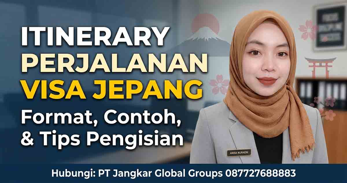 Itinerary Perjalanan Visa Jepang Format, Contoh, Tips Pengisian