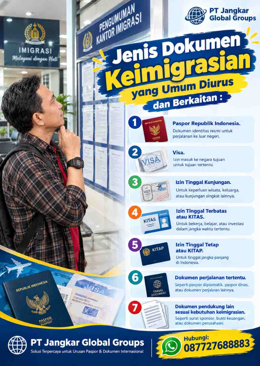 Jenis Dokumen Keimigrasian yang Umum Diurus