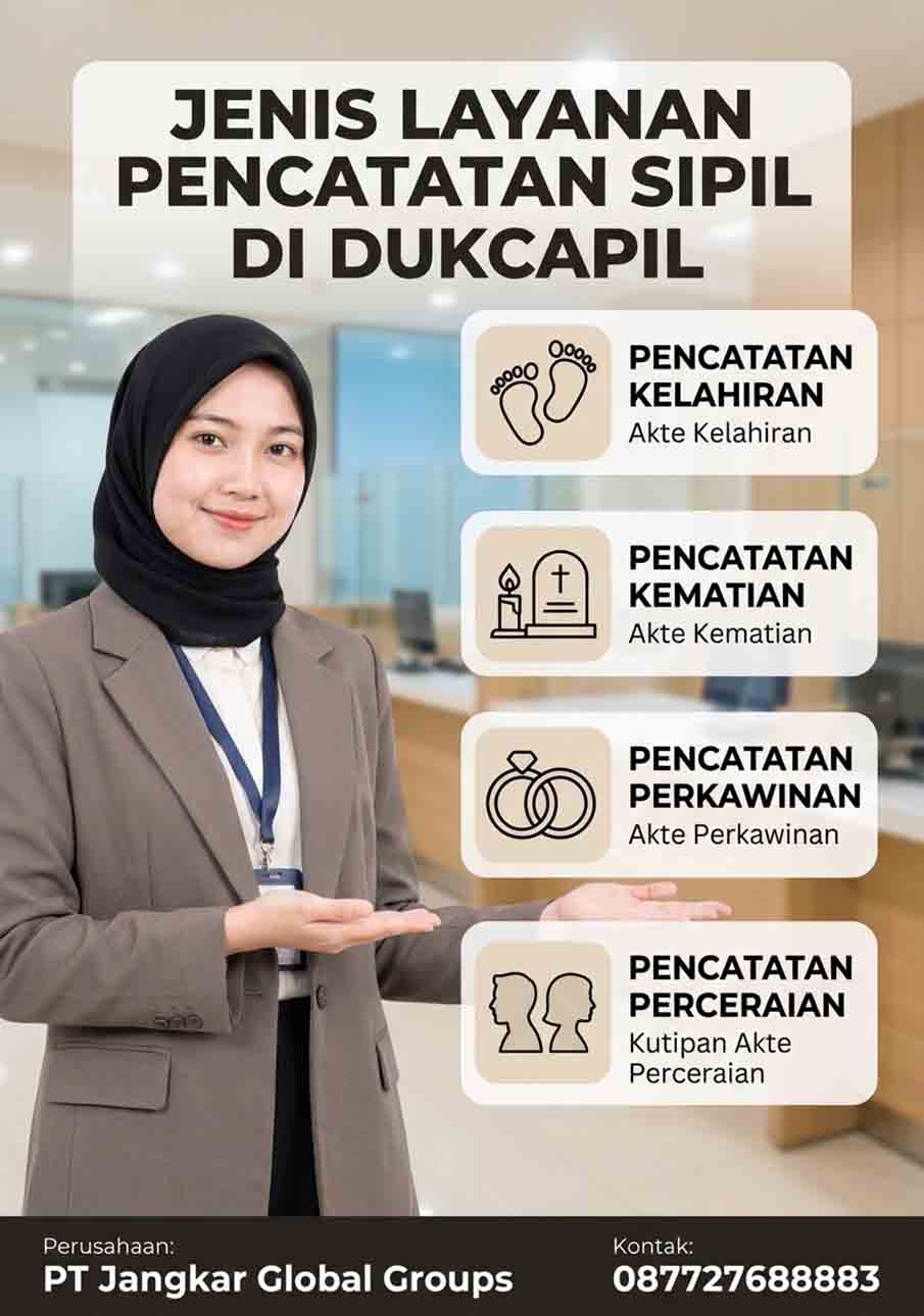 Jenis Layanan Pencatatan Sipil di Dukcapil