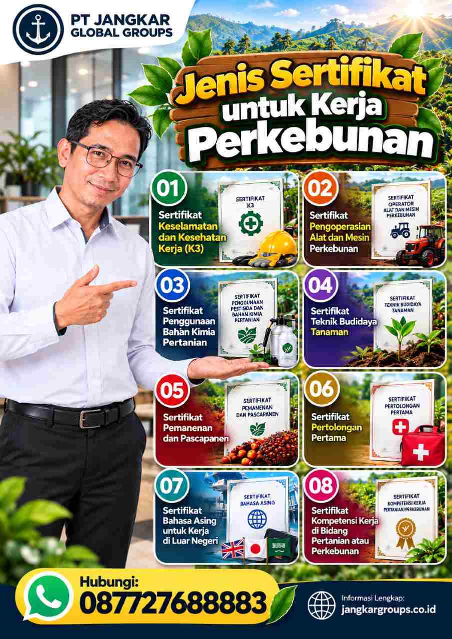 Jenis Sertifikat Kerja Perkebunan