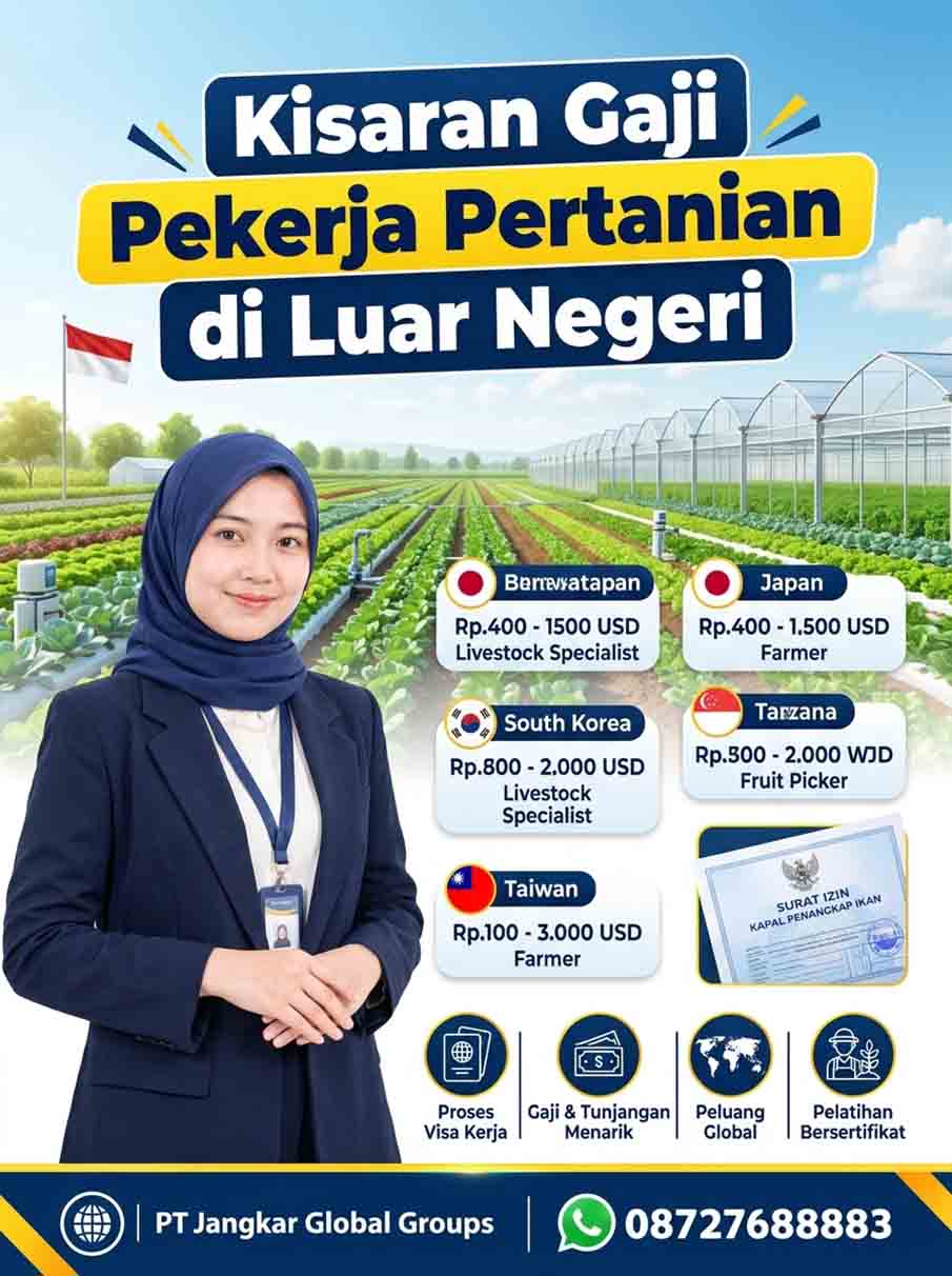 Kisaran Gaji Pekerja Pertanian di Luar Negeri