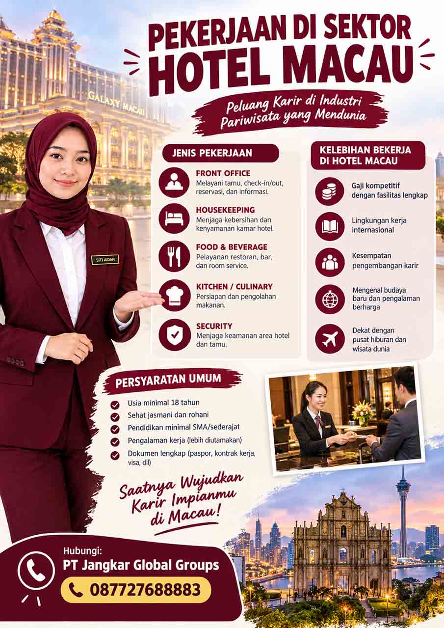 Pekerjaan di Sektor Hotel Macau