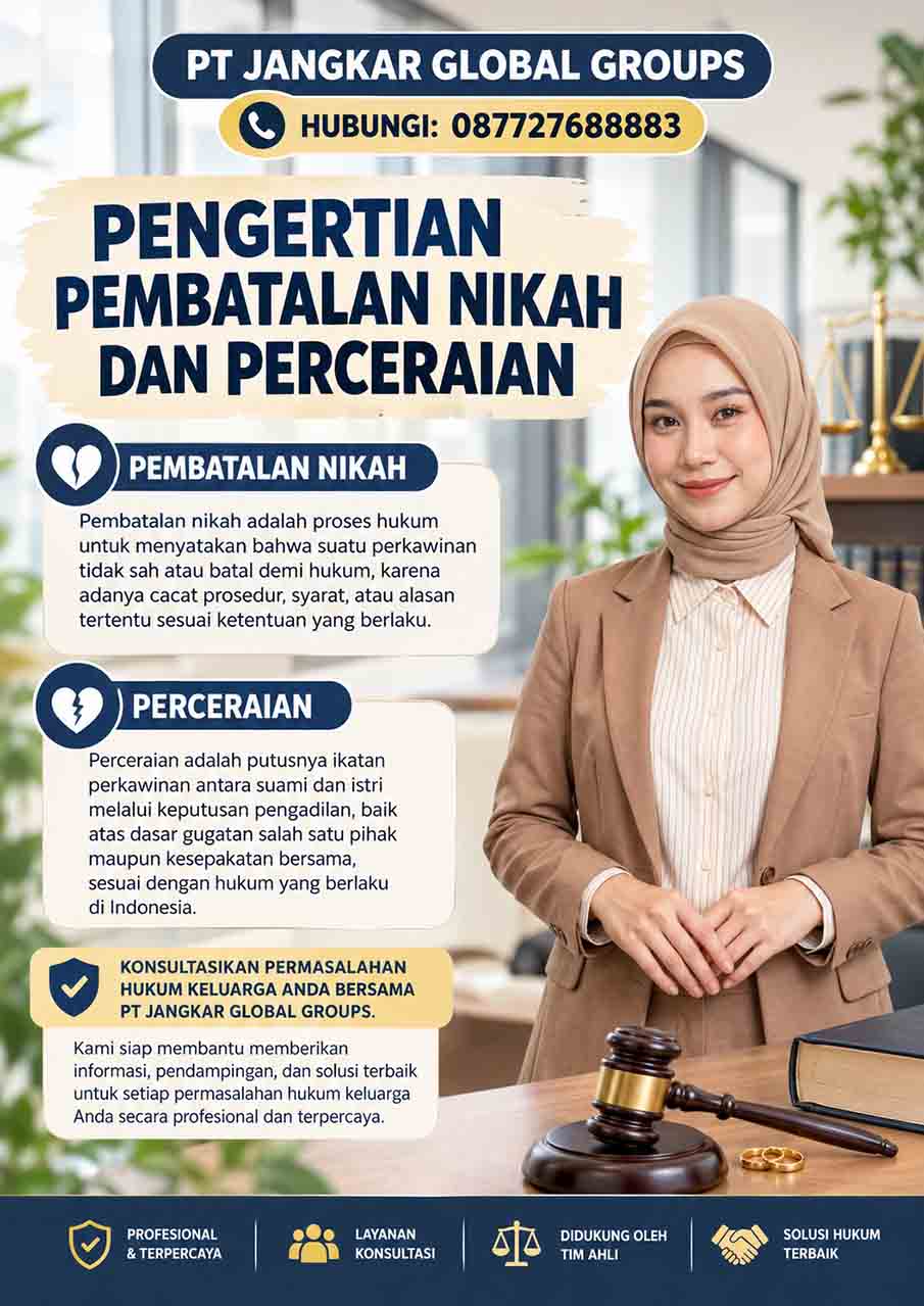Pengertian Pembatalan Nikah dan Perceraian